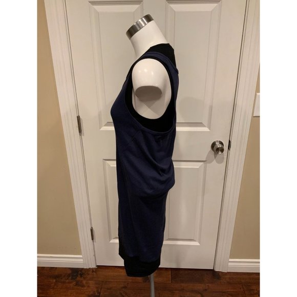 Proenza Schouler White Label Blue Ribbed Double Layer Tank Dress, Sz M NWT! $295 - Picture 4 of 6